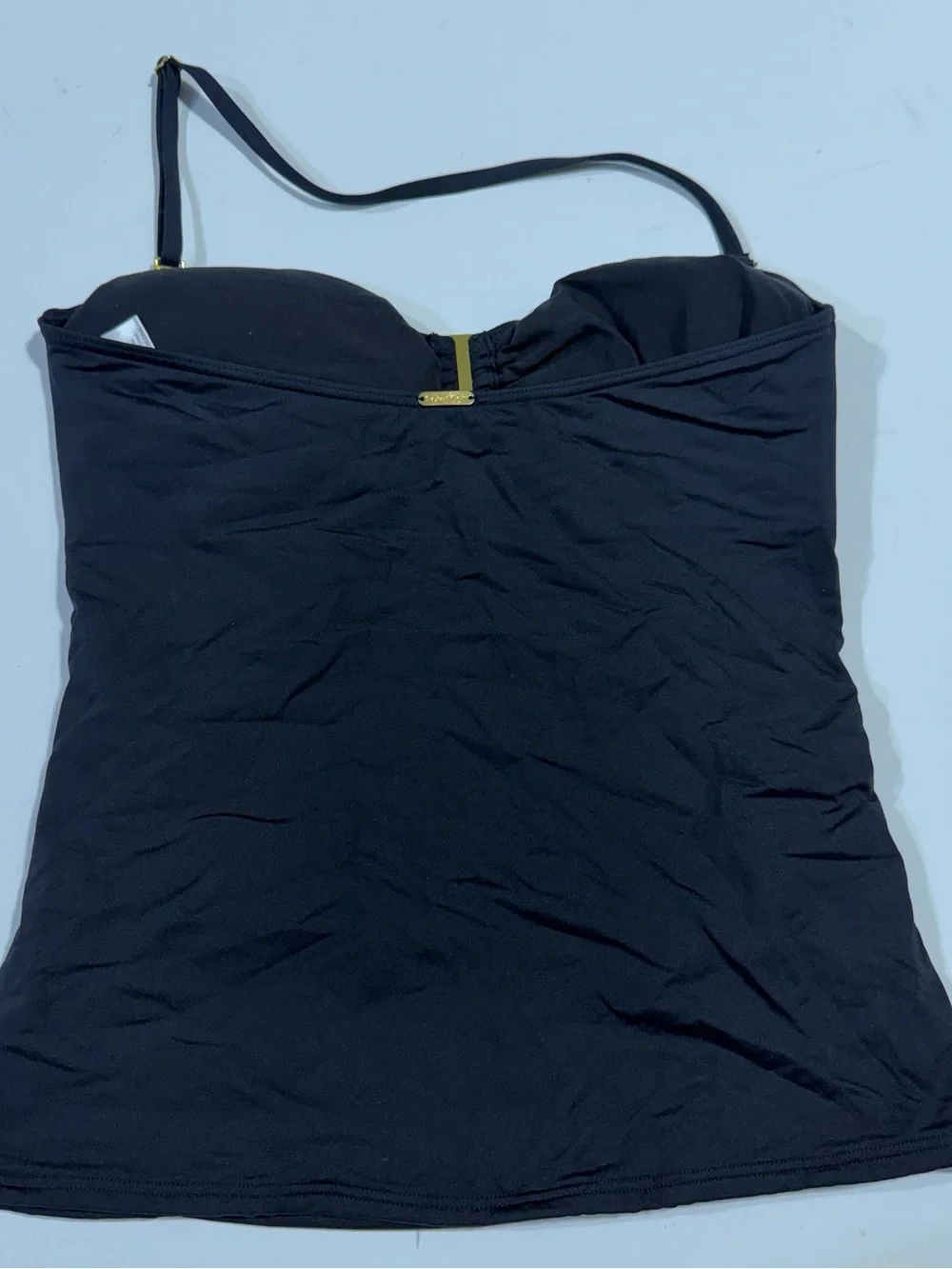 Calvin Klein Black Bandeau tankini with Removable Strap - Picture 3 of 4